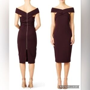 FINDERS KEEPERS Marsala Be Still Dress
